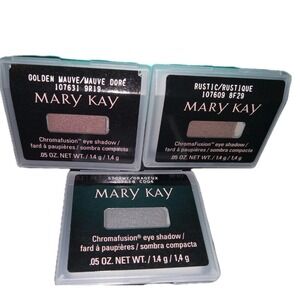 Lot of 3 Mary Kay Eye Shadow Color Golden Mauve Rustic & Stormy